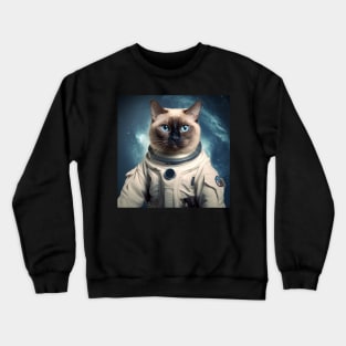 Astronaut Cat in Space - Tonkinese Crewneck Sweatshirt